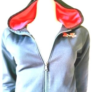 Under Armour Long Sleeve Loose Coldgear Hooded Jacket Size 7 YLG